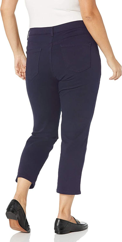 Gloria Vanderbilt Women's Misses Amanda Classic High Rise Tapered Jean, Marine Navy, 12 Short