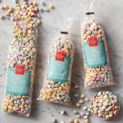 Hickory Farms Mini Meltaway Mints Pack of 3, 10 ounces each |Smooth and Creamy with Nonpareils, Great for Holiday Gifting
