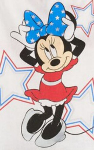 Disney Patriotic Minnie Mouse Girls Strap Dress, Large 14