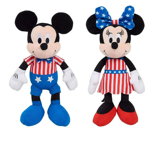 Disney Patriotic Mickey & Minnie Mouse 8" Plush Set