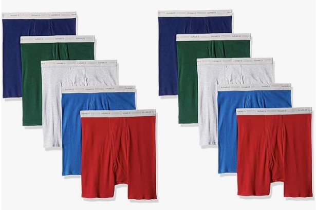 Hanes Tagless Boxer Briefs 10pack Size Large