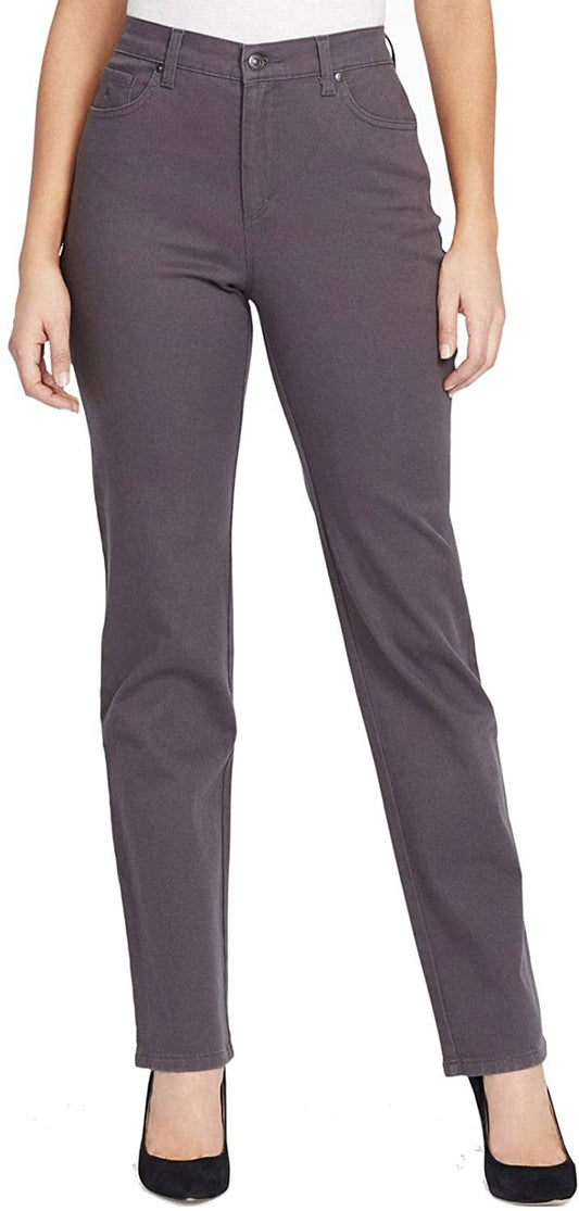 Gloria Vanderbilt Womens Amanda Classic Tapered Jeans (Iron Grey, 4)