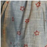 Cat & Jack Girls Chambray Blue w/ Red Stars Sun Dress