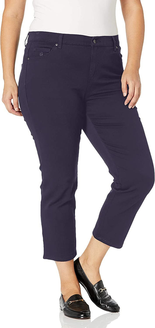 Gloria Vanderbilt Women's Misses Amanda Classic High Rise Tapered Jean, Marine Navy, 12 Short