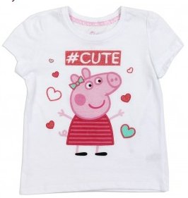 Peppa Pig White Toddler Tshirt #Cute, Officially Licensed