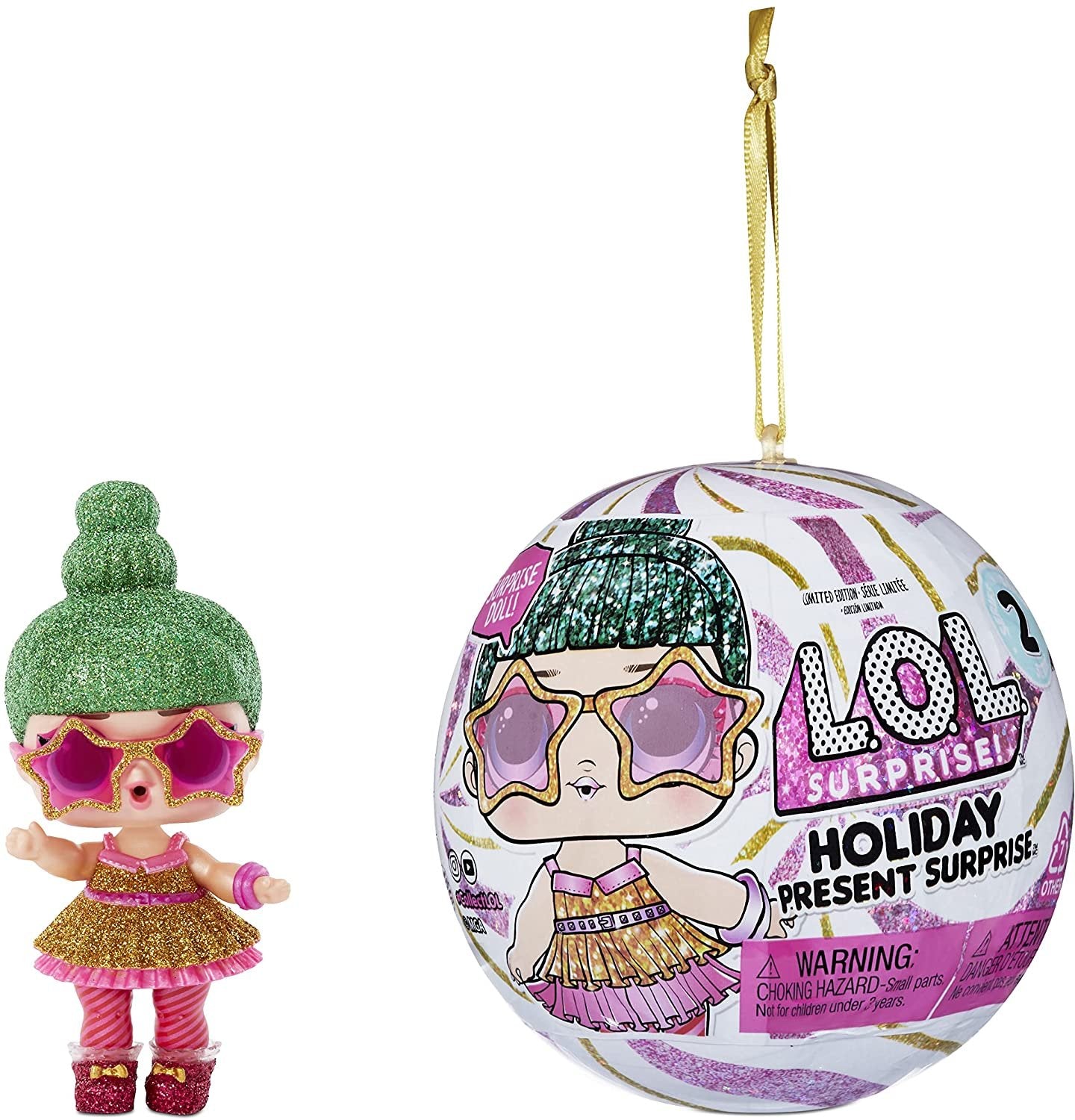 LOL Surprise Holiday Supreme Doll Tinsel with 8 Surprises Including Collectible Holiday Doll, Shoes, and Accessories | Great Gift for Kids Ages 4+