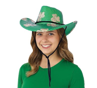 Beistle Sequin St. Pattys Day Cowboy Hat
