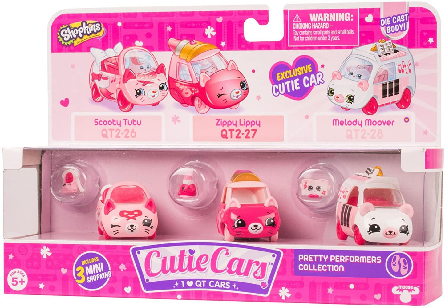 Cutie Cars Shopkins Three Pack - Pretty Performers Collection