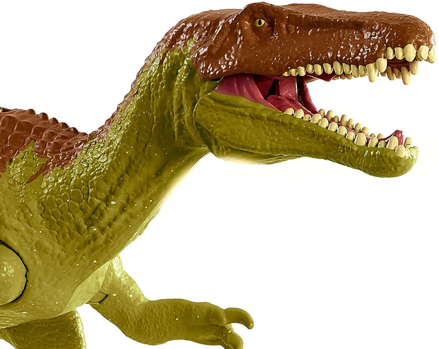 Jurassic World Roar Attack Baryonyx Limbo Camp Cretaceous Dinosaur Figure with Movable Joints, Realistic Sculpting, Strike Feature & Sounds, Carnivore, Kids Gift 4 Years & Up