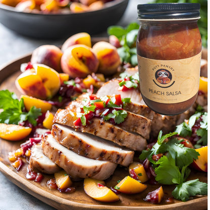 Putt Pantry Peach Salsa, 16 oz Jar, Sweet and Spicy Flavor