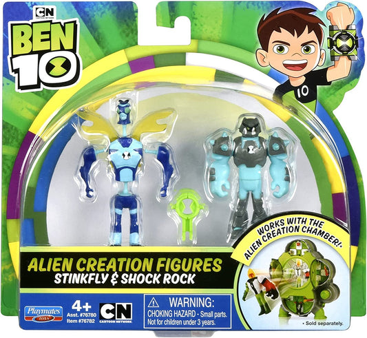 Ben 10 Alien Creation Figures - Stinkfly & Shock Rock