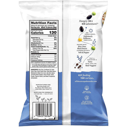 Off the Eaten Path Veggie Crisps, Sea Salt & Black Pepper, Real Rice and Veggies, 6.25 oz per Bag, Pack of 4 bags