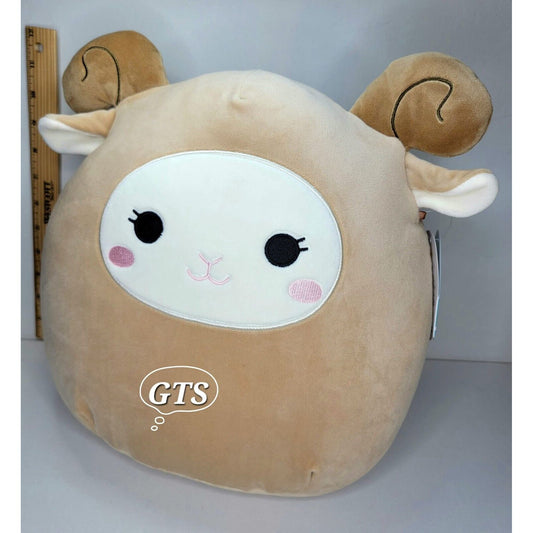 Squishmallows 12" Reggie Ram Cracker Barrel Exclusive Farm Squad Sheep Plush