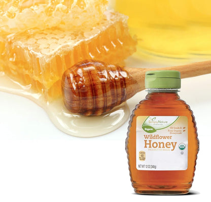SIMPLY NATURE 2 Pack Wildflower Honey Organic Certified Grade A (2) 12 oz bottles