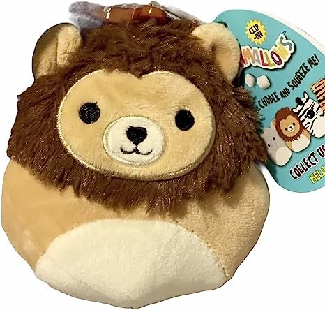 Kellytoy 3.5” Squishmallows Backpack Clip Ons Plush Pillow Francis The Lion