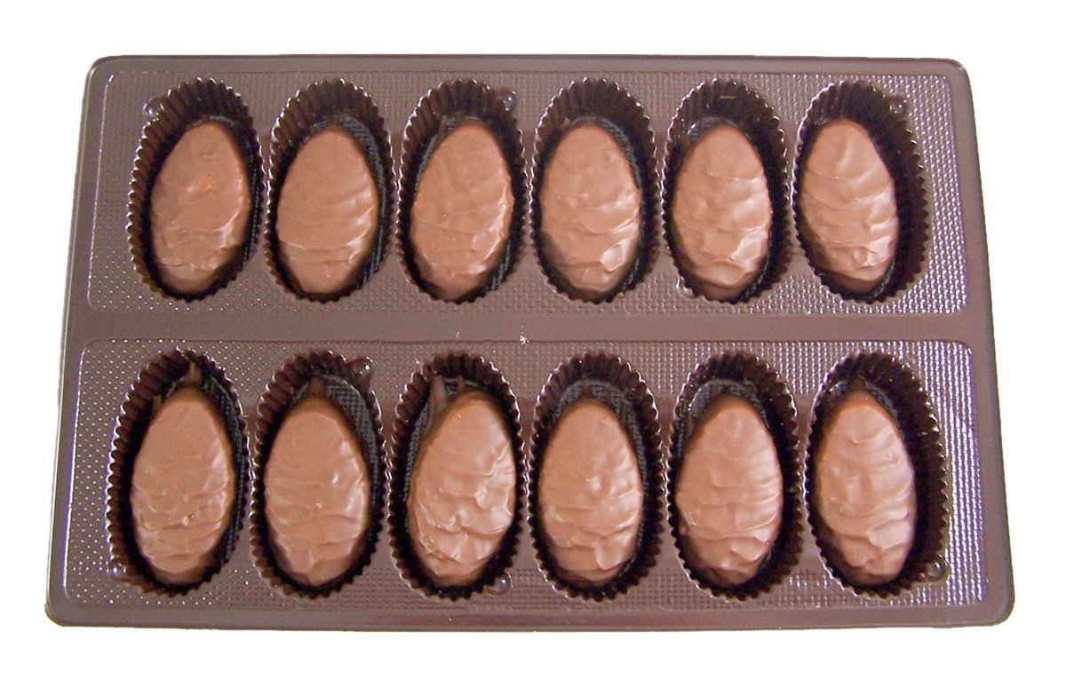 Lerro Milk Chocolate Easter Eggs 4 Flavor Combo Pack, includes Butter Cream, Peanut Butter, Crunchy Peanut Butter and Coconut Cream, 1 box of 12 per flavor, 4 boxes in total, 48 eggs