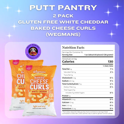 Gluten-Free White Cheddar Baked Wegmans Cheese Curls - Crunchy & Savory Snack, No Artificial Flavors, 16 oz Bags, 32 oz totals