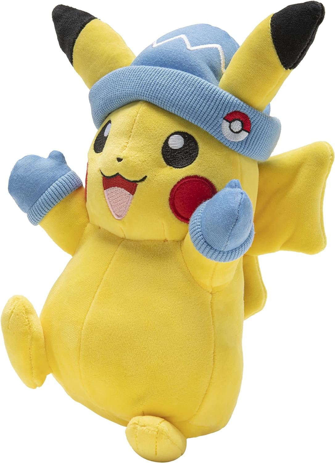 Pokemon Holiday Plush Pikachu Mittens - 8"