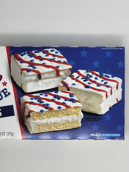 Little Debbie Red White and Blue Bundle, Chocolate cake, Vanilla Cake and Brownie, 1 box of Each