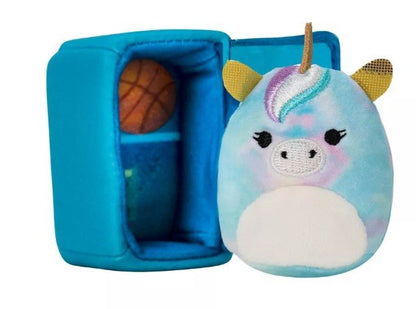 Squishville Academy Playset - Includes 2-Inch Eunice The Unicorn Plush, School Desk, Locker, and School Playscene, Original Squishmallows, Imaginative Play