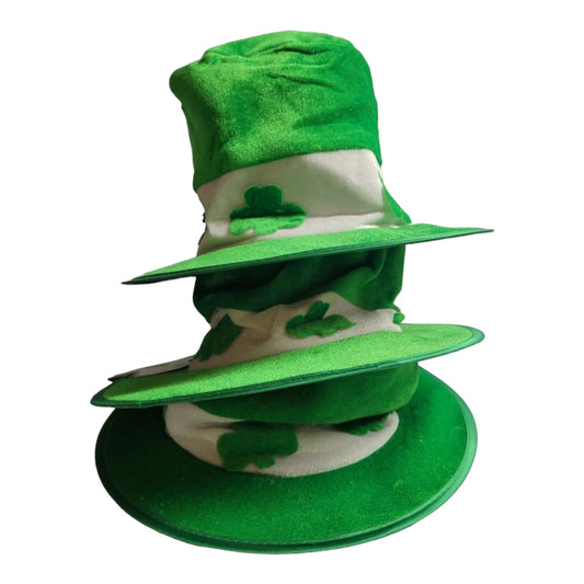 St. Patricks Day Top Hats, 3 Pack. St. Patricks Day Clover Top Hats