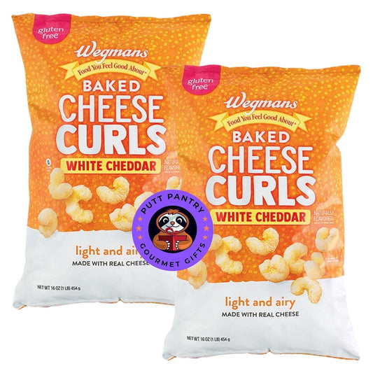 Gluten-Free White Cheddar Baked Wegmans Cheese Curls - Crunchy & Savory Snack, No Artificial Flavors, 16 oz Bags, 32 oz totals