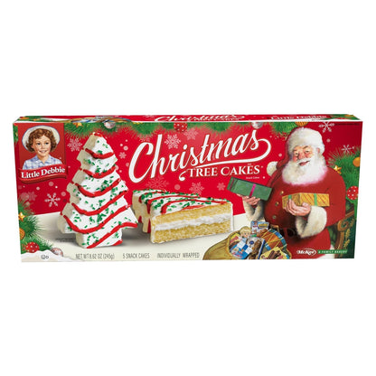 Little Debbie Christmas Tree Cakes Bundle of 6 Boxes, 30 Individually Wrapped Snacks, Vanilla