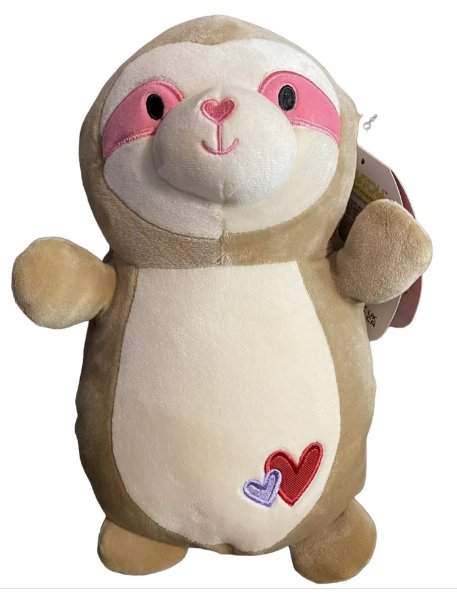 Squishmallow 10 Inch Simon the Sloth Valentine's Hug Mees Plush Toy