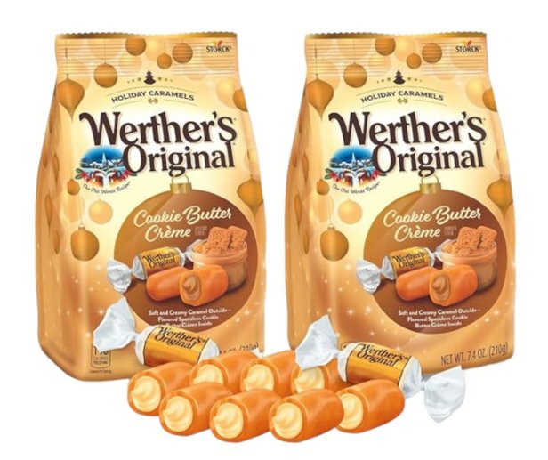 Werther’s Original Cookie Butter Creme Soft Holiday Caramels (2 Pack)