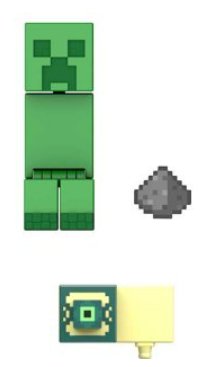 Minecraft Build a Portal Creeper and Damaged Creeper 2 pk - Action Figures & Accessories, 3.25 in Scale Toy