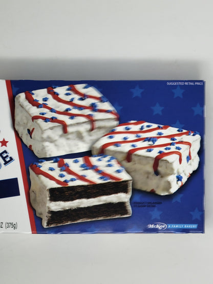 Little Debbie Red White and Blue Bundle, Chocolate cake, Vanilla Cake and Brownie, 1 box of Each