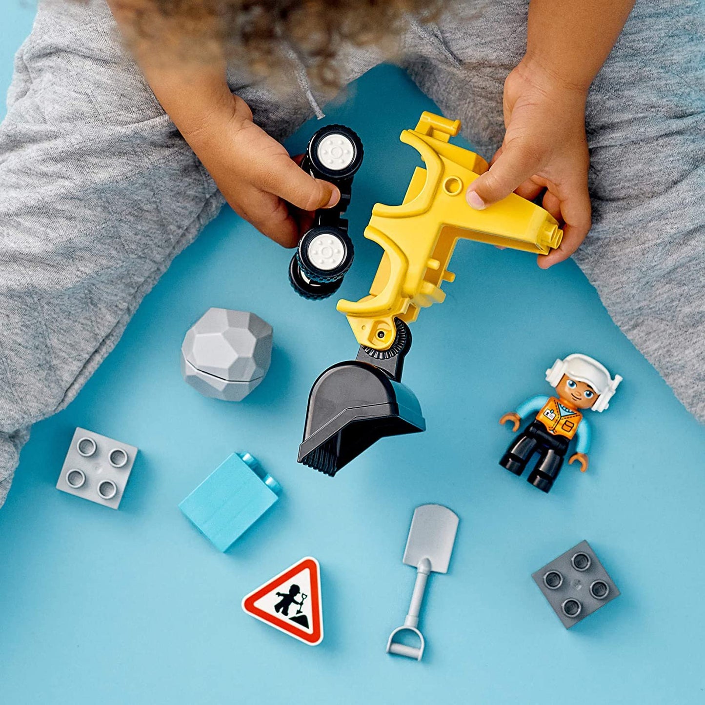 LEGO DUPLO Construction Bulldozer 10930 Mini Bulldozer Truck Set; Construction Toy for Kids Aged 2 and Up; Small Bulldozer Toy and Construction Worker Playset for Toddlers (10 Pieces)