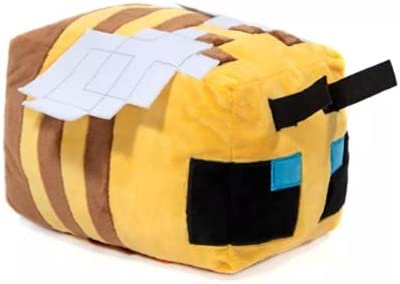Minecraft Bee Kids Bedding Plush Cuddle and Decorative Pillow Buddy, Microfiber, Yellow, Mojang, Gaming Bedding