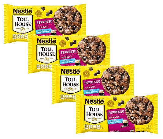 Nestle Toll House Espresso Baking Chip Morsels, 9 Oz Each - Pack of 4