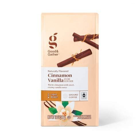 Good and Gather Naturally Flavored Cinnamon Vanilla Ground Arabica Coffee, Light Roast