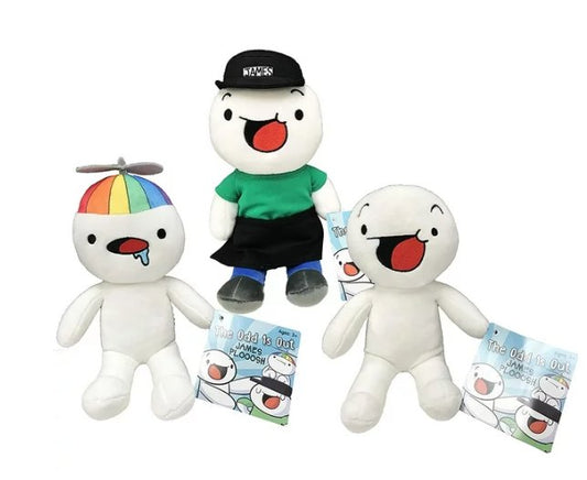 The Odd 1s Out 8" James Plooosh Toy Plush Set of 3 Includes - Original James , Baby James & Sooubway James