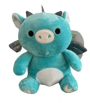 Squishmallows Official Kellytoy Plush 7" Grey the Dragon - SQUEEZEMALLOWS