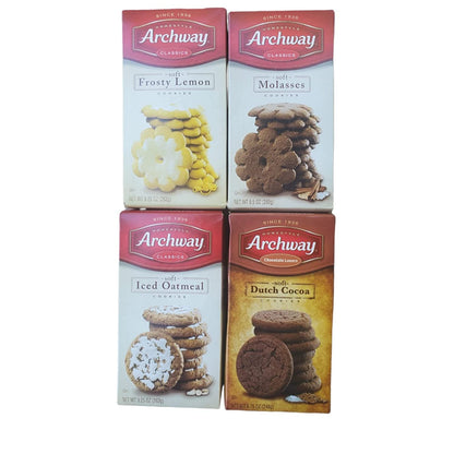 Cookie Collection of Archway Favorites| Frosty Lemon | Soft Molasses|Iced Oatmeal|Soft Dutch Cocoa|