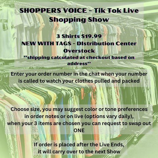 Tik Tok Live - 3 Shirts- Womens  - $19.99 - Packed in Live Show