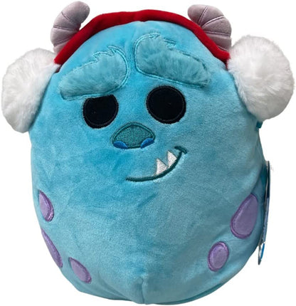 Squishmallows Santa Hat Mike and Sulley with Earmuffs, Set of 2, Holiday Mike & Sulley 8" Set