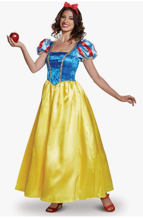 Disguise womens Snow White Costume, Official Disney Princess Snow White Deluxe Costume Dress