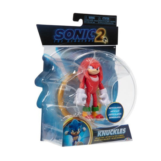 Sonic 2 Movie 4 Inch Knuckles Action Figure with Ring Accessory