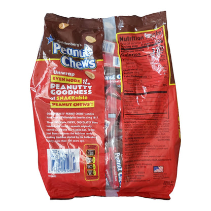 Goldenberg's Peanut Chews, 2 lb Bag, Individually Wrapped Snackable Original Dark, Gluten Free