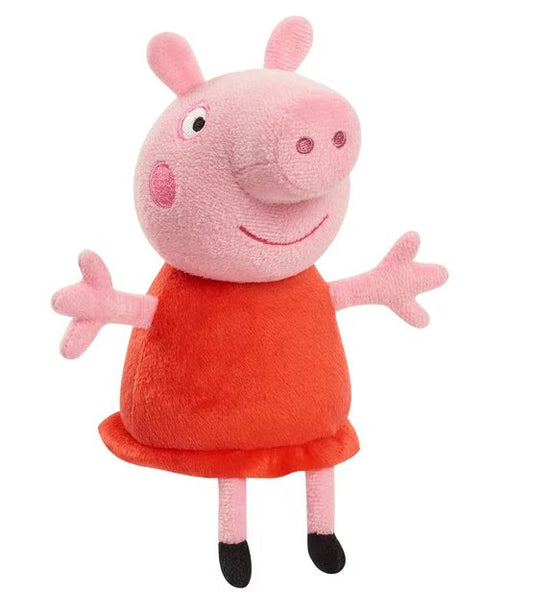 Peppa Pig 8-Inch Bean Plush Peppa Pig, Super Soft & Cuddly Small Plush Stuffed Animal, Kids Toys for Ages 2 Up, Easter Basket Stuffers and Small Gifts