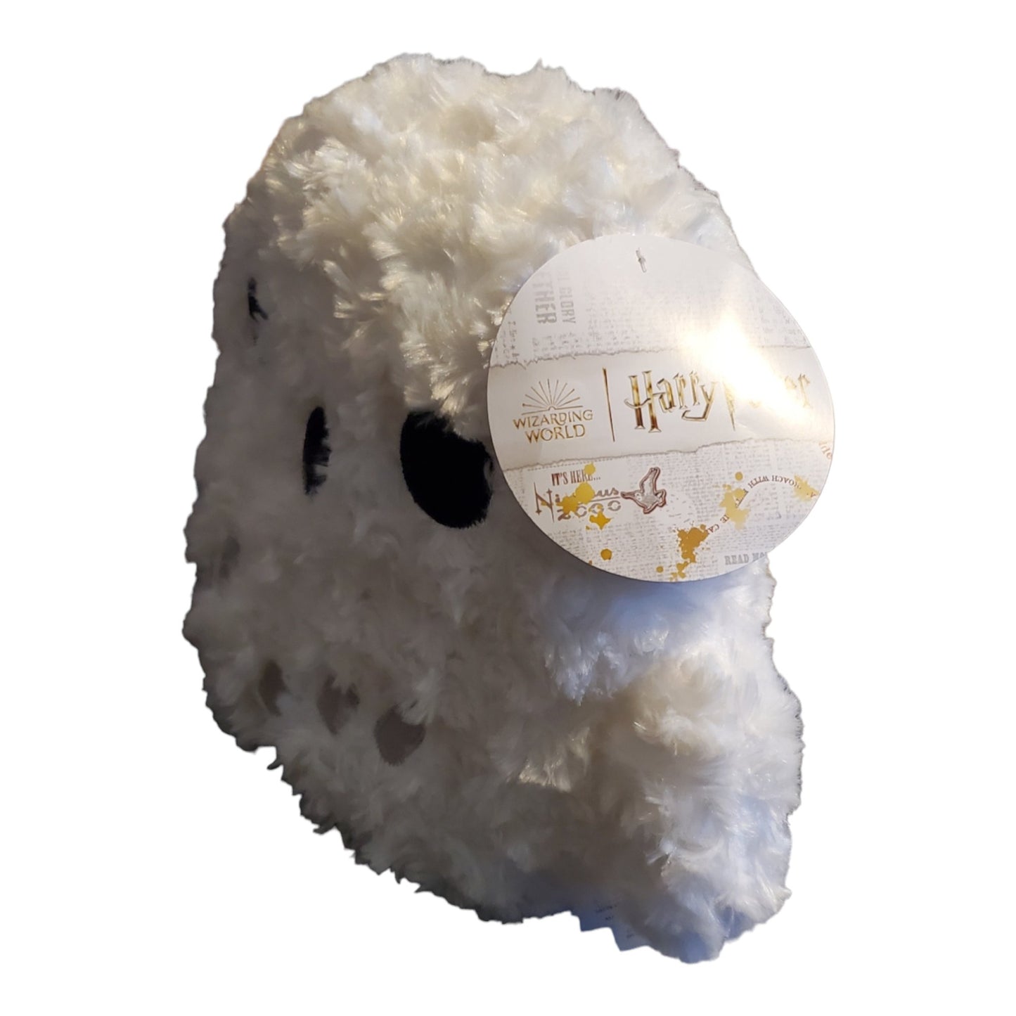 Harry Potter Hedwig Snowy Owl Decorative Pillow Style White Plush Pet, 12 inch