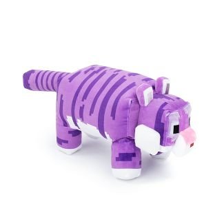 Minecraft Legends Tiger Pillow Buddy, Purple Tiger, 22" long nose to tail tip