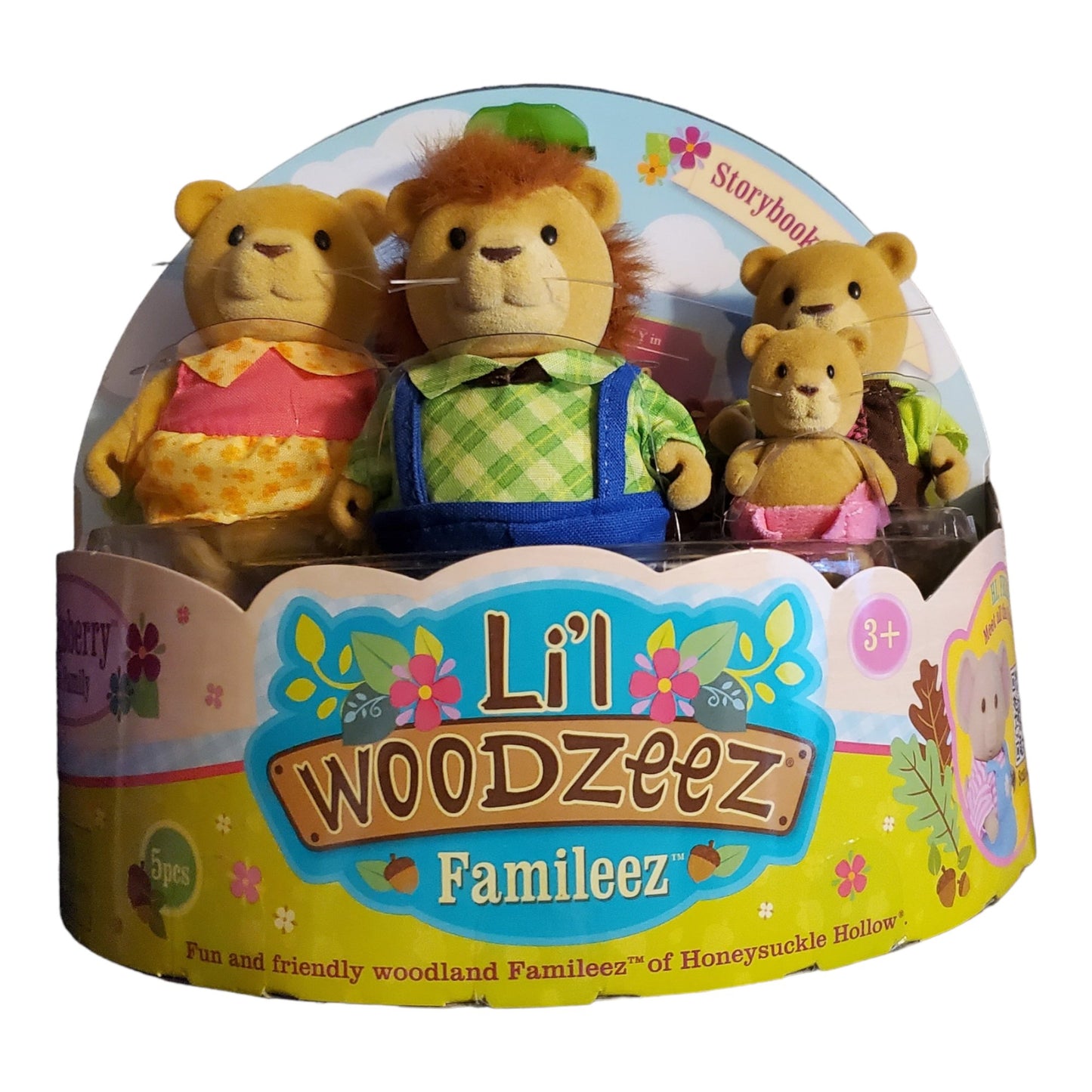 Lil Woodzeez Famileez Kingsberry Lion Family from Honeysuckle Hollow, Includes Storybook