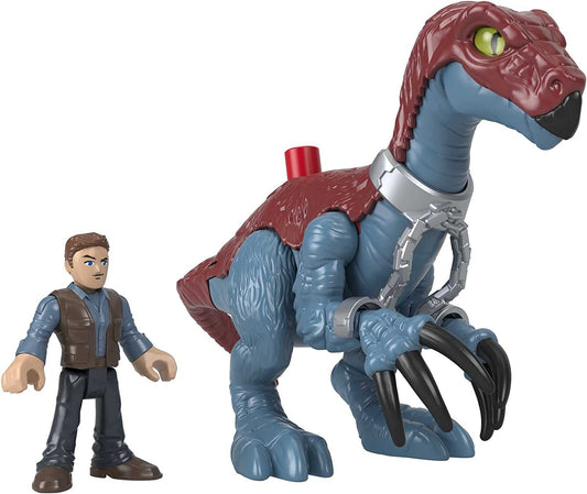 Fisher-Price Imaginext Jurassic World Dominion Therizinosaurus Dinosaur & Owen