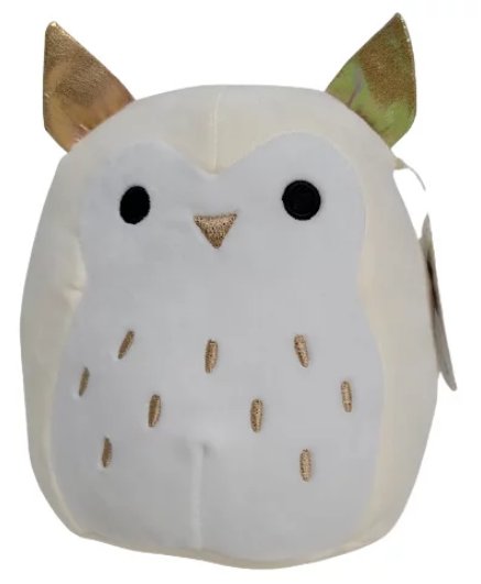 Squishmallows Official Kellytoy Vee The White Owl 8 Inch Christmas Edition 2021 Plush