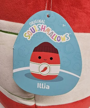 Squishmallows Official Kellytoys Plush 12 Inch Illia the Sriracha Hot Sauce Food Squad Ultimate Soft Stuffed Toy with Red Knit Cap